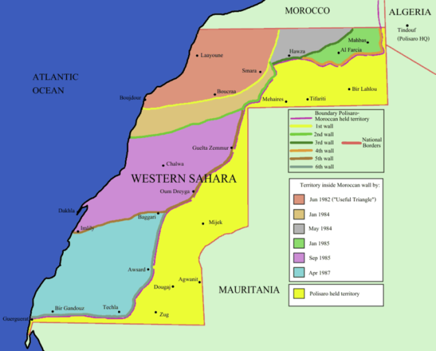 mapa Sahara occidental<br />
